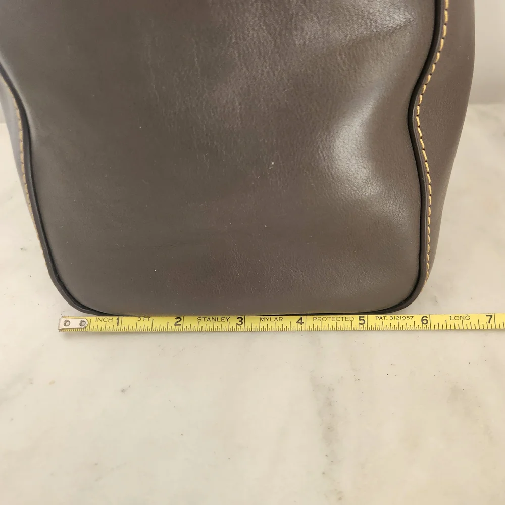 NWT Dooney & Bourke Charcoal Hattie Drawstring Florentine Bucket Bag - Picture 4 of 14